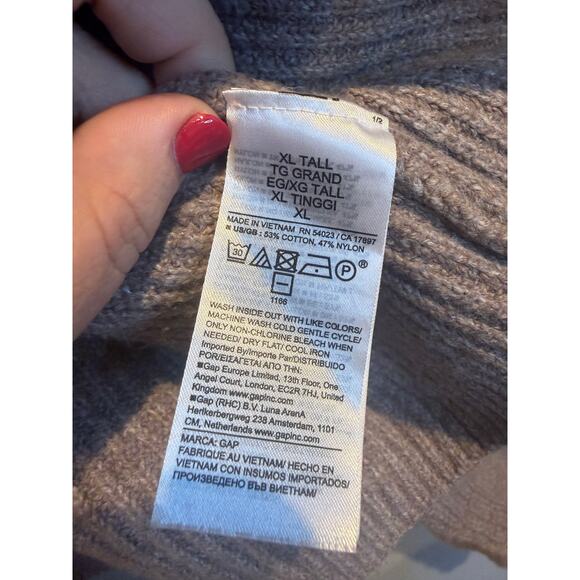 GAP Ribbed Knit Lounge Set — Sweater & Pants (XL Tall / L Tall) - Picture 4 of 8